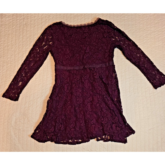 Altar’d State Lace Dress L V-Neck Long Sleeve Flowy Party Cocktail Wedding - Picture 7 of 11